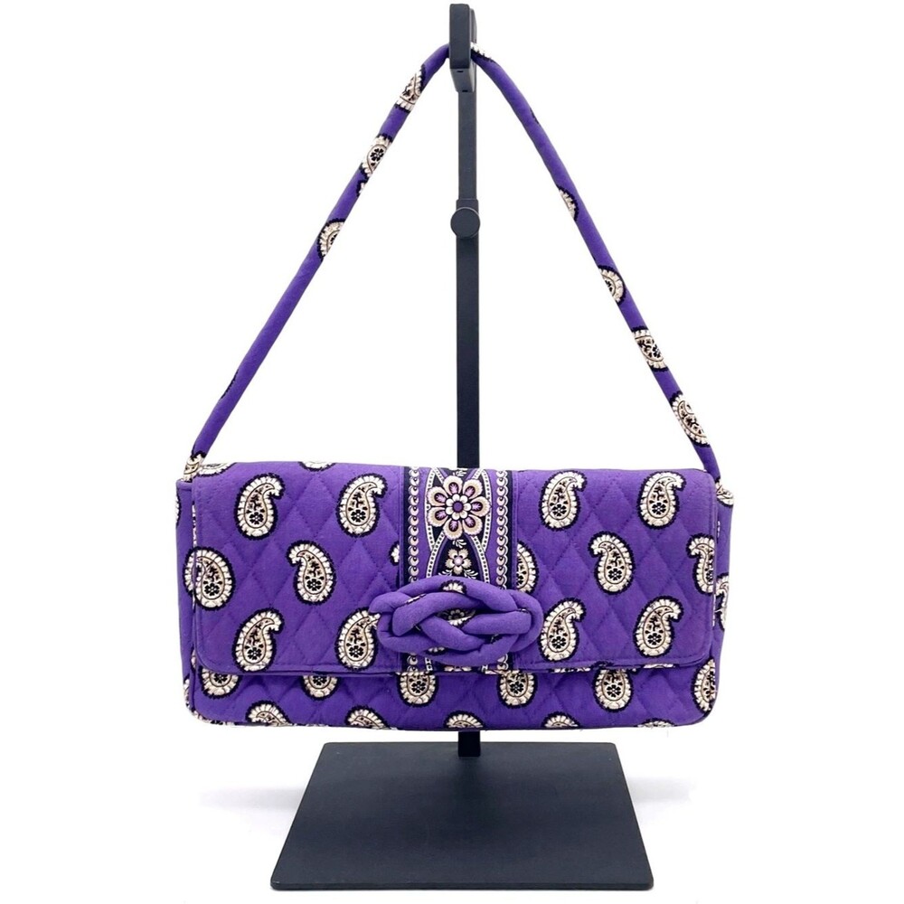 Vera Bradley Knot Just a Clutch Simply Violet Purple Shoulder Bag Retired 2010